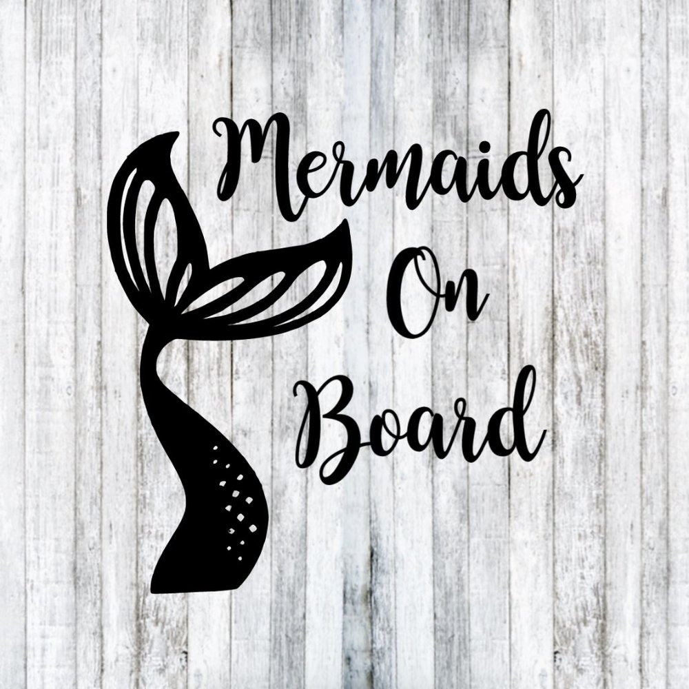 Mermaids On Board - Kids Car Window Decal